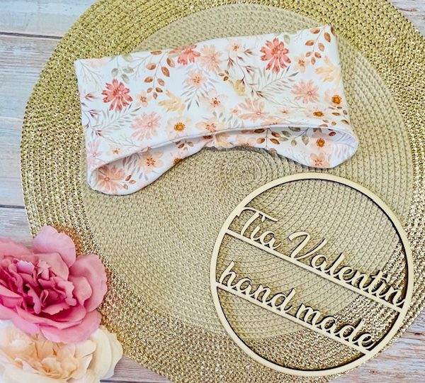 Trak za ušesa širok - motiv cvetlični marelični