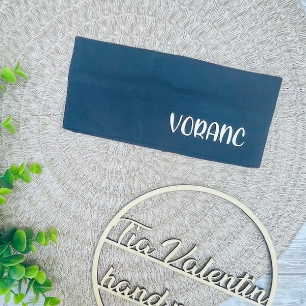 Trak za ušesa širok - enobarven - ime otroka