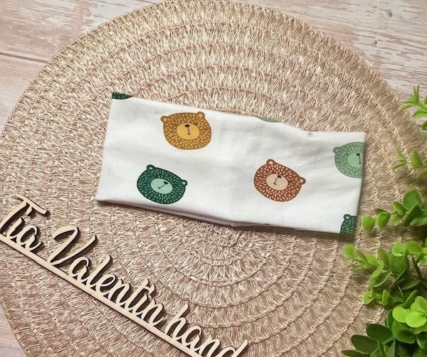 Trak za ušesa širok - motiv pisani medvedki