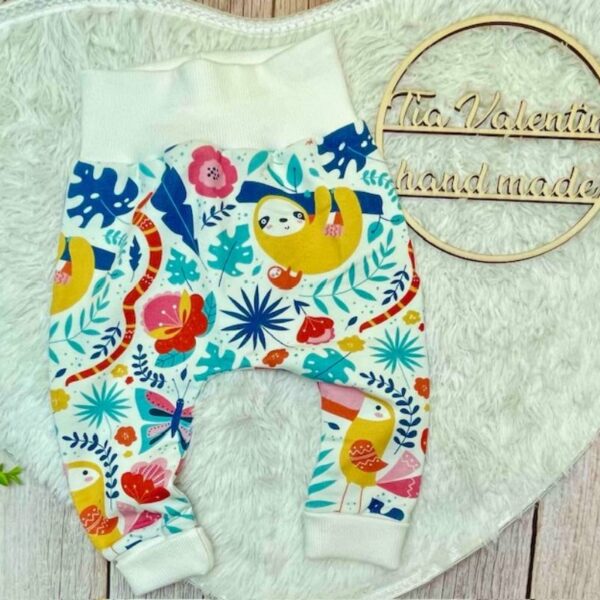 Hlačke, dolge -motiv lenivec