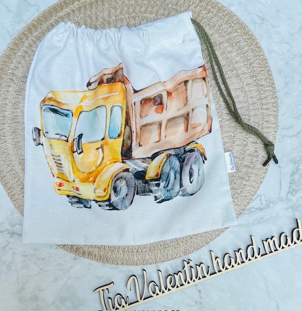Vrečka za šolske copate, copate za vrtec - kamion